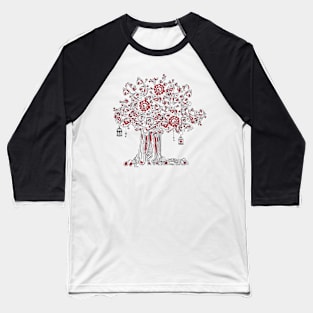 Flower Tree Baseball T-Shirt